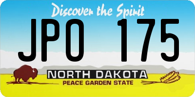 ND license plate JPO175