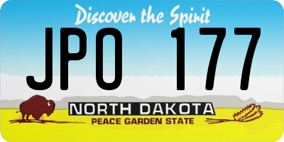 ND license plate JPO177