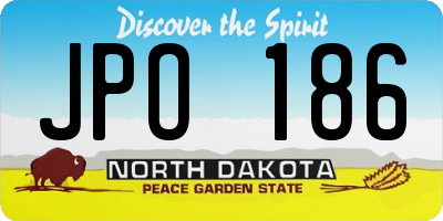 ND license plate JPO186
