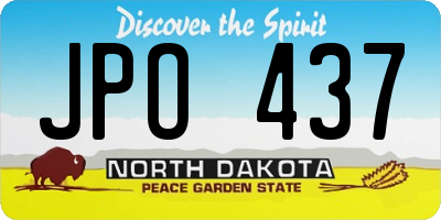 ND license plate JPO437