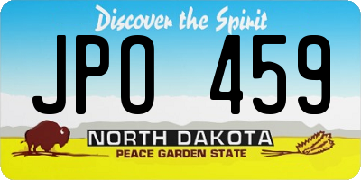 ND license plate JPO459