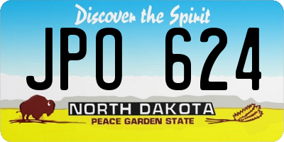 ND license plate JPO624