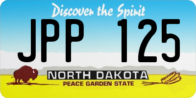 ND license plate JPP125