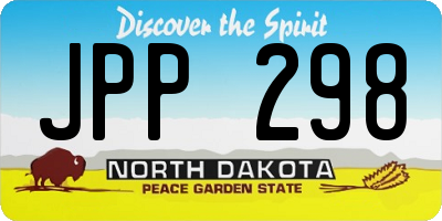 ND license plate JPP298