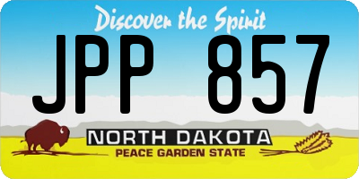 ND license plate JPP857