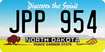 ND license plate JPP954