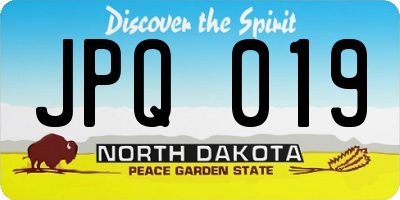 ND license plate JPQ019