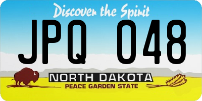 ND license plate JPQ048