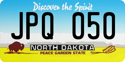 ND license plate JPQ050
