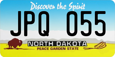 ND license plate JPQ055