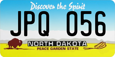 ND license plate JPQ056