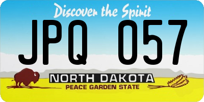 ND license plate JPQ057