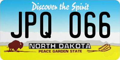 ND license plate JPQ066