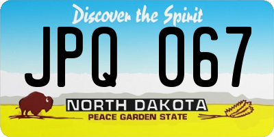 ND license plate JPQ067