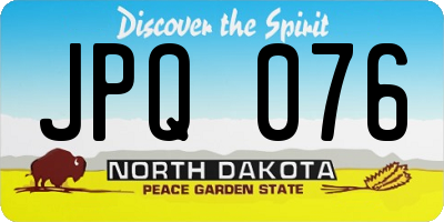 ND license plate JPQ076