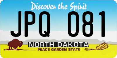 ND license plate JPQ081