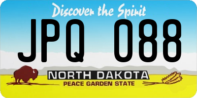 ND license plate JPQ088