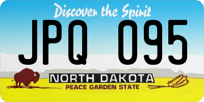 ND license plate JPQ095