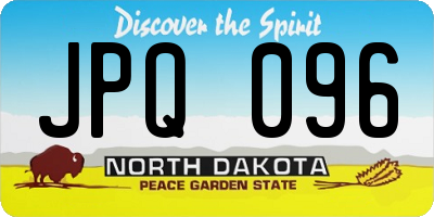 ND license plate JPQ096