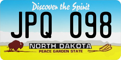ND license plate JPQ098
