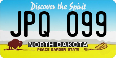 ND license plate JPQ099