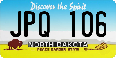 ND license plate JPQ106