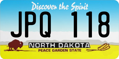 ND license plate JPQ118