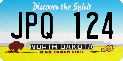 ND license plate JPQ124