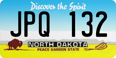 ND license plate JPQ132