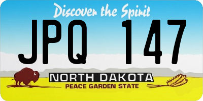 ND license plate JPQ147
