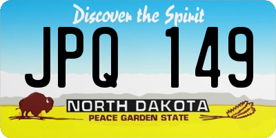 ND license plate JPQ149