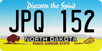 ND license plate JPQ152
