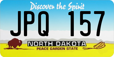 ND license plate JPQ157