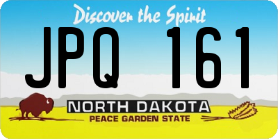 ND license plate JPQ161