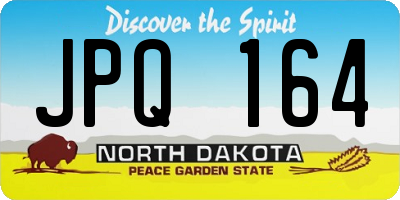 ND license plate JPQ164