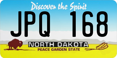 ND license plate JPQ168