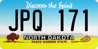 ND license plate JPQ171
