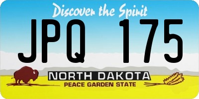 ND license plate JPQ175