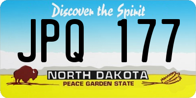 ND license plate JPQ177