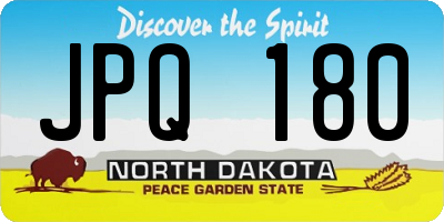 ND license plate JPQ180