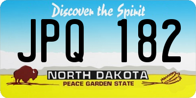 ND license plate JPQ182