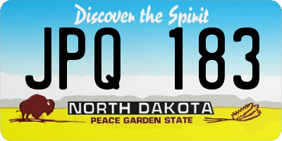ND license plate JPQ183