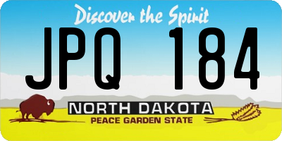 ND license plate JPQ184