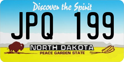 ND license plate JPQ199