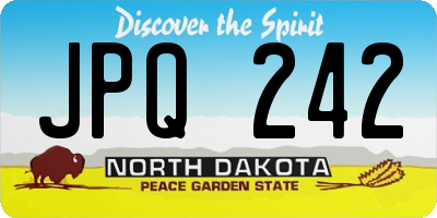 ND license plate JPQ242