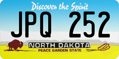 ND license plate JPQ252