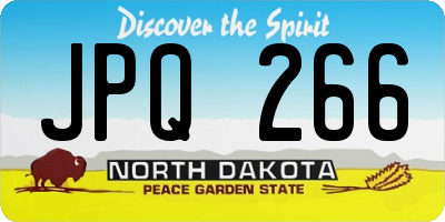 ND license plate JPQ266