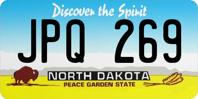ND license plate JPQ269