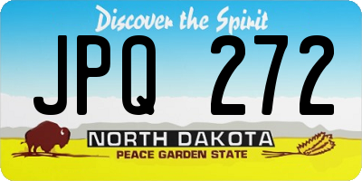 ND license plate JPQ272