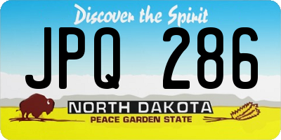ND license plate JPQ286
